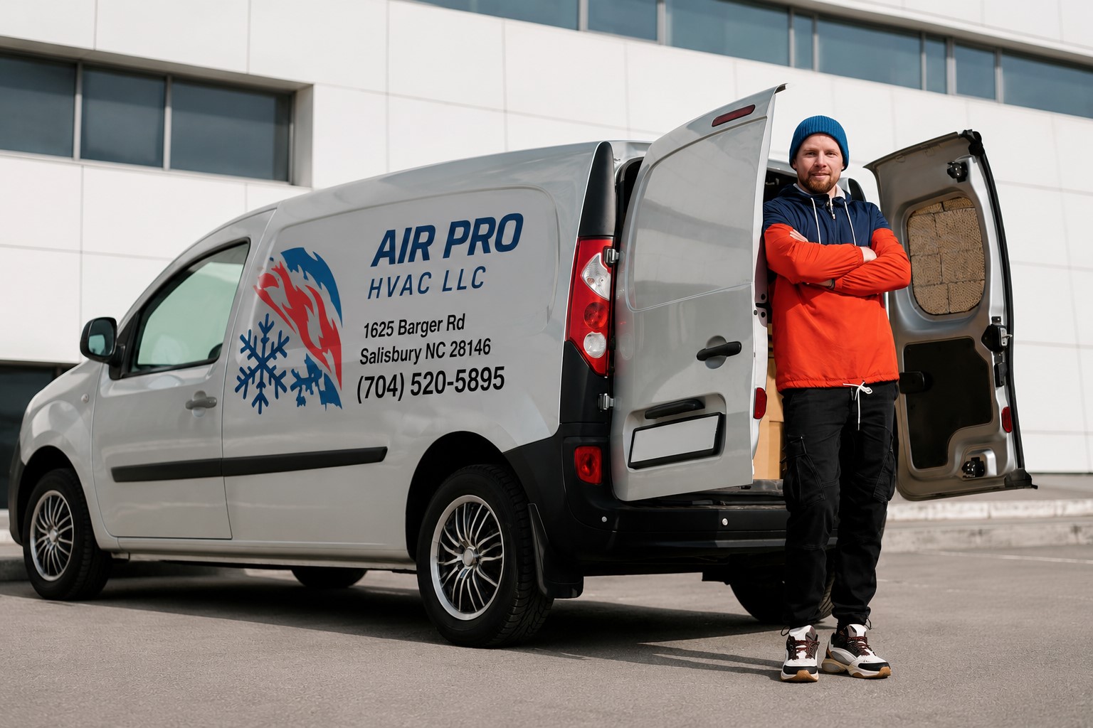 AIR PRO HVAC LLC Owner with branded service van